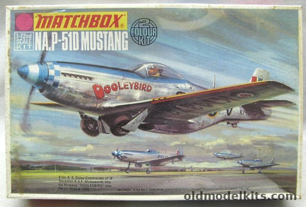 Matchbox 1/72 North American P-51D Mustang - 'Dooleybird' RAF No.19 Sq 1945 or USAAF 485 FS/370 FG/9th AF, PK-13 plastic model kit